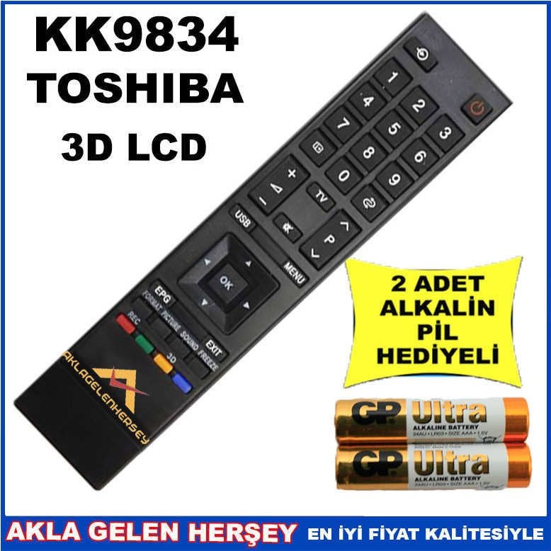 TOSHIBA LCD-PLAZMA TELEVİZYON KUMANDASI KK9834