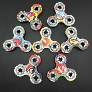 Desenli Stres Çarkı Metal Rulmanlı Uzun süre Dönen Hands Spinner