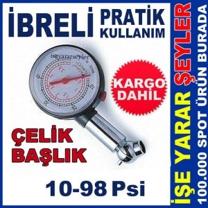 SAATLİ İBRELİ OTO LASTİK BASINCI HAVA ÖLÇER K.DH