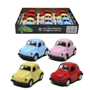 1967 Volkwagen Beetle Klasik Metal Çek Bırak VosVos Araba 9,5 cm