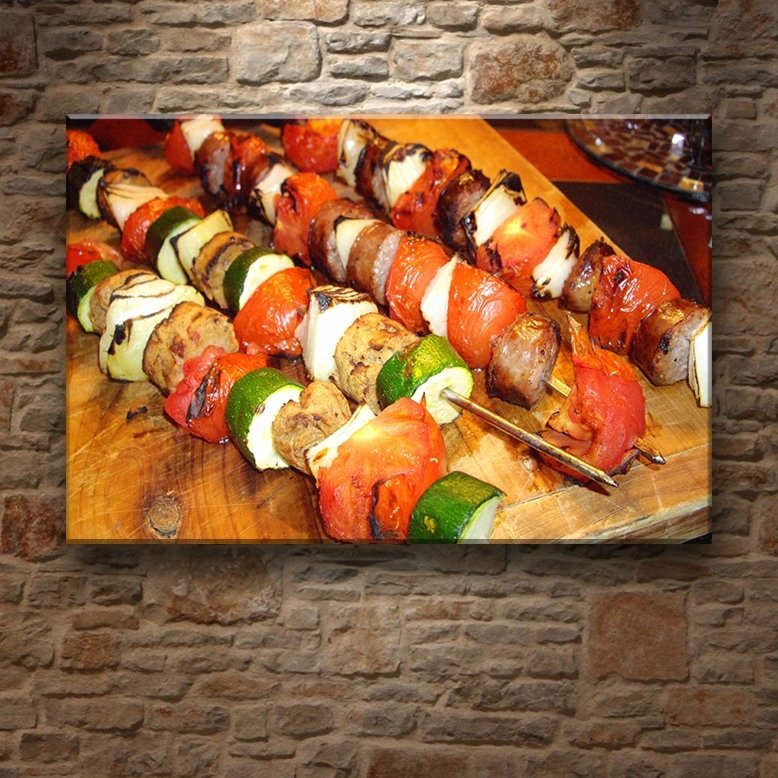 SEBZELİ KEBAP 7 değişen ölçü ORİJİNAL KANVAS TABLO