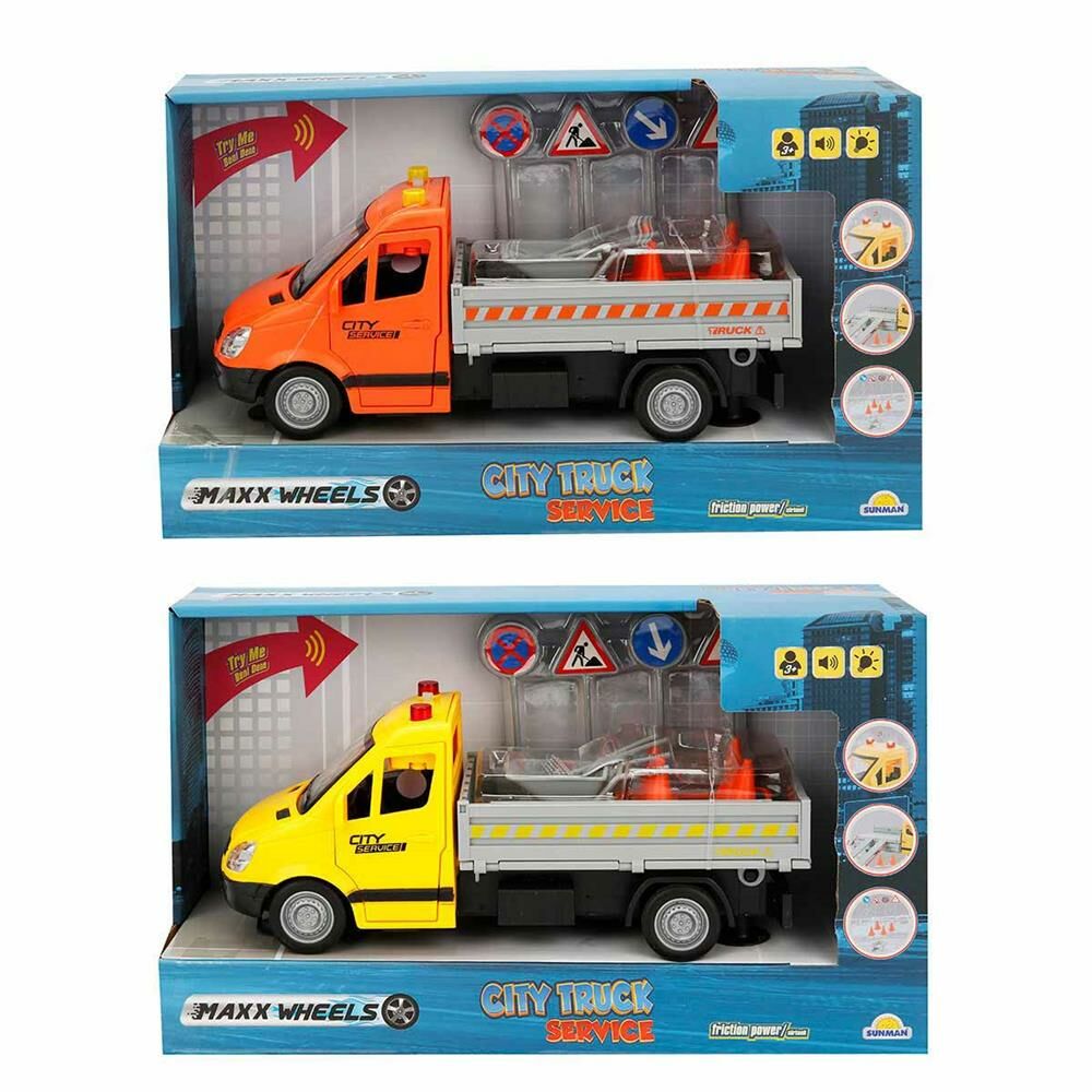 Sesli ve Işıklı Yol Yardım Kamyonu ve Trafik İşaretleri 1 Adet Fiyatıdır