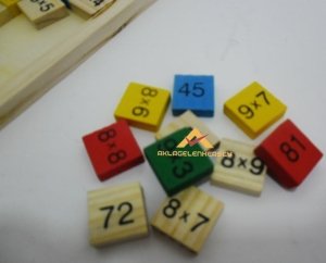 Ücretsiz Kargo ÇOCUKLAR İÇİN EĞİTİCİ RENKLİ AHŞAP ÇARPIM TABLOSU