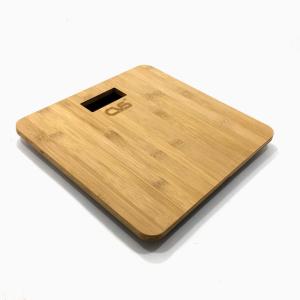 Bambu Yüzeyli Işıklı Led Ekranlı Dijital Banyo Tartısı CVS Baskül