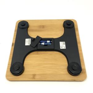 Bambu Yüzeyli Işıklı Led Ekranlı Dijital Banyo Tartısı CVS Baskül