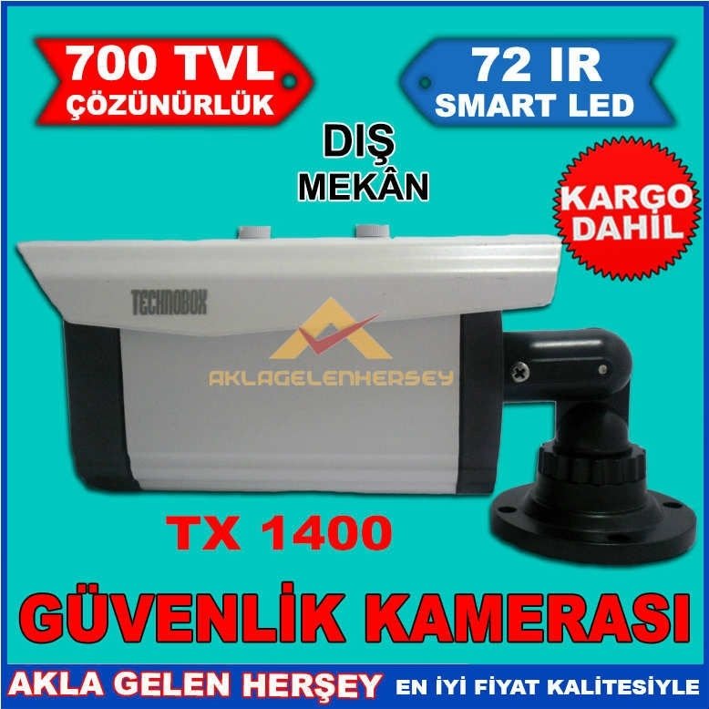 kargo dahil 700TVL TX1400 GECE GÖRÜŞLÜ DIŞ GÜVENLİK KAMERASI