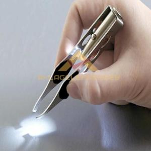 PASLANMAZ ÇELİKTEN YAPILMA KİRPİK-KAŞ DÜZELTME PİLLİ HİJYENİK KULLANIMLI LED IŞIKLI CIMBIZ