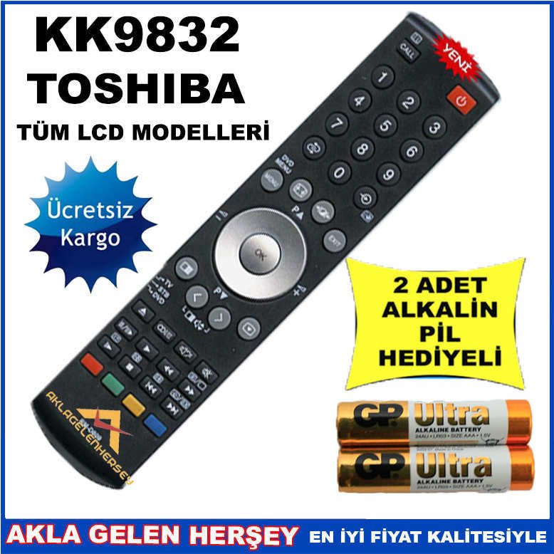 TOSHIBA LCD-PLAZMA TELEVİZYON KUMANDASI KK9832