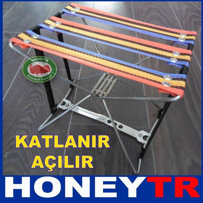 Yer kaplamayan Katlanır metal konstrüksiyon pratik balıkçı taburesi 25cm,Sağlam çelik tel tabure
