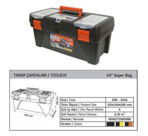 EN KULLANIŞLI GENİŞ HACİMLİ ALET ÇANTASI 24 inç EN BÜYÜK BOY İÇİ SEPETLİ TAKIM ÇANTASI 62x30 h.28cm