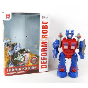 23cm Büyük Boy Hareketli ışıklı Sesli Mermi Fırlatan Oyuncak Robot Transformer Savaş Robotu