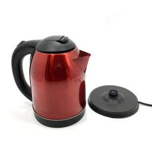 Kırmızı Gizli Rezistanslı Çelik Kettle 360° Döner Kablosuz Ketıl Full Çelik Su Isıtıcı 2200W Senowa