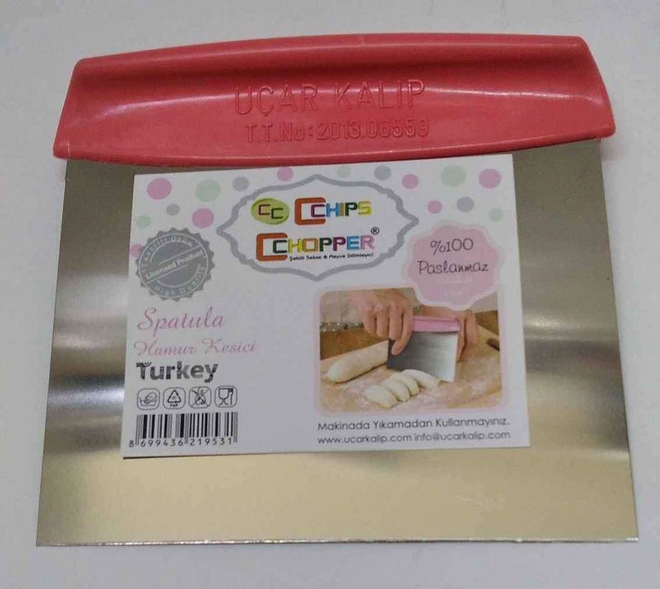 Chips Chopper %100 Paslanmaz Metal Spatula Hamur Kesici