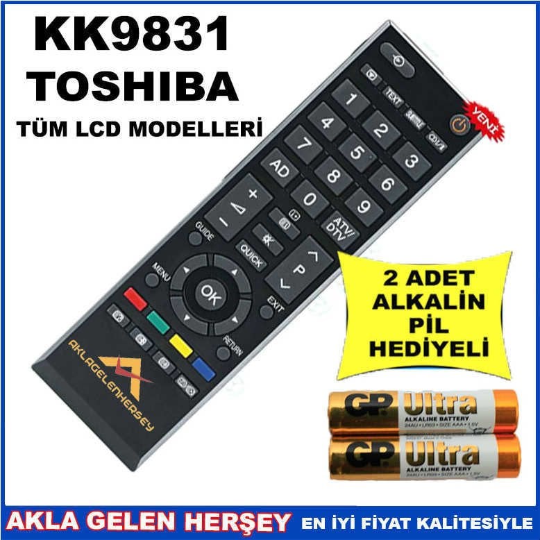 TOSHIBA LCD-PLAZMA TELEVİZYON KUMANDASI KK9831