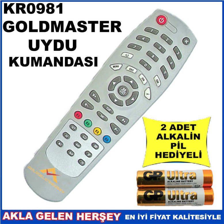 GOLDMASTER UYDU CİHAZI Receiver KUMANDASI KR0981