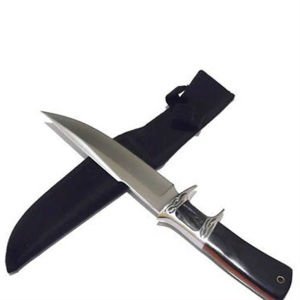 Desenli Av Bıçağı 28cm Kemer Takma Klipsli Rambo Bıçağı Şık Tasarım Kemik Saplı Çelik Kamp Bıçak