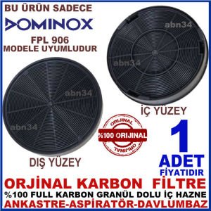 DOMINOX ANKASTRE DAVLUMBAZ FİLTRESİ FPL 906 MODEL DAVLUMBAZ İÇİN GRANÜL KARBONLU FİLTRE