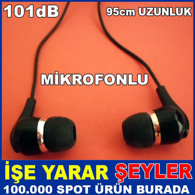E66 STEREO SİYAH MP3 CEP TELEFON KULAKLIĞI