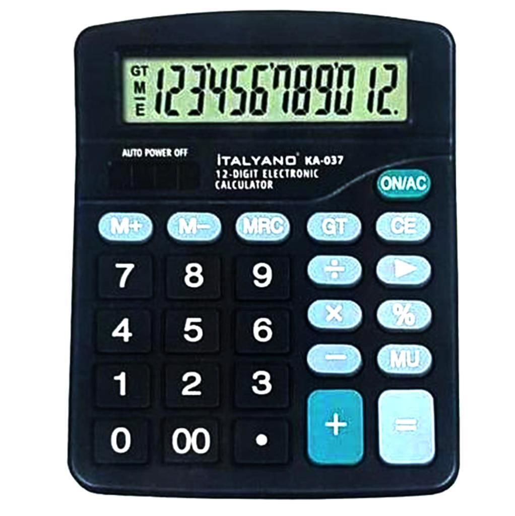 İtalyano KA-037 3A Yüksek Kaliteli  Digital Masaüstü Hesap Makinesi
