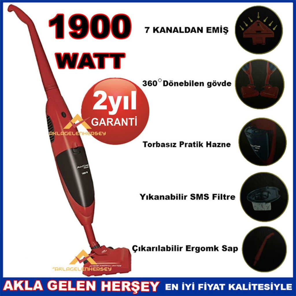 AWOX TRİGON 1900W TORBASIZ DİK PRATİK SÜPÜRGE