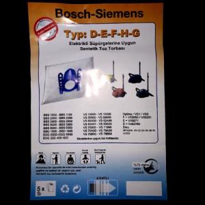 Bosch BBS 1000 2000 Elektrikli Süpürge Sentetik Toz Torbası 5 Adet 