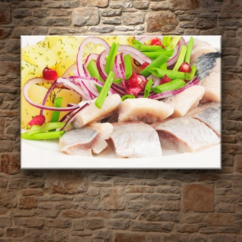 SARDALYALI PATATESLİ SALATA 7 değişen ölçü ORİJİNAL KANVAS TABLO