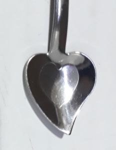 6 Adet Kalp Desenli Paslanmaz Çelikten Çay Kaşığı