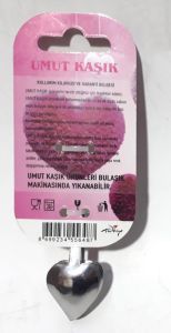 6 Adet Kalp Desenli Paslanmaz Çelikten Çay Kaşığı