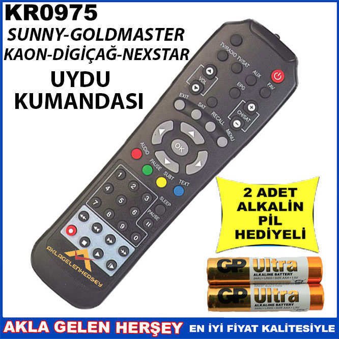 GOLDMASTER UYDU CİHAZI Receiver KUMANDASI KR0975