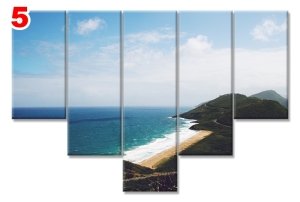 DENIZ VE KUMSAL 7 STİL 5 PARÇALI KANVAS TABLO