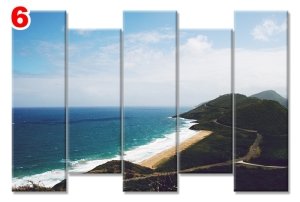 DENIZ VE KUMSAL 7 STİL 5 PARÇALI KANVAS TABLO