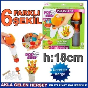 Ücretsiz Kargo POP CHEF 10 PARÇA MEYVE SEBZE ŞEKİLLENDİRİCİ