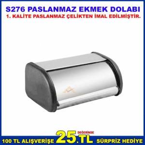 S276 Paslanmaz Ekmek Dolabı 1.Sınıf Paslanmaz Çelikten İmal Edilmiştir