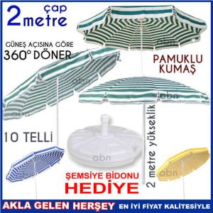 Şemsiye su bidonu dahil Bahçe,balkon,teras,plaj şemsiyesi 2 metre