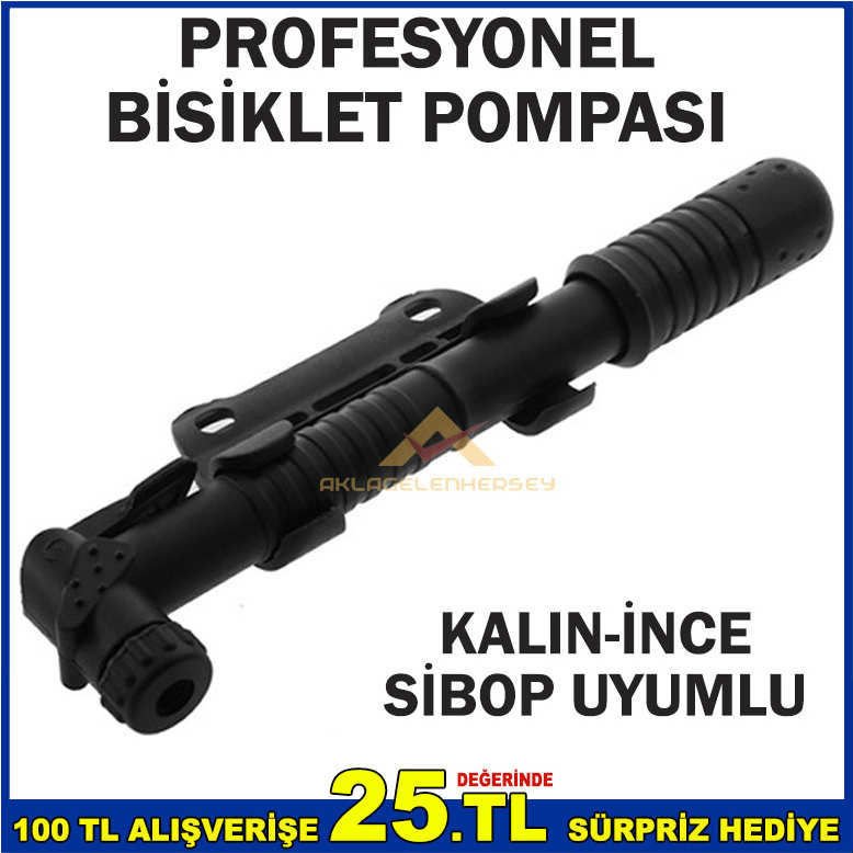 PROFESYONEL MANDALLI MİNİ BİSİKLET EL POMPASI