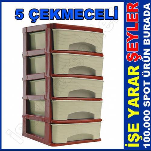5 Çekmece Mini Komidin Küçük Dolap 21x17