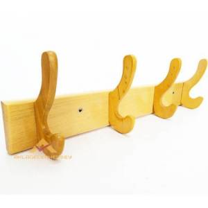 Nostaljik Askı 4 Kancalı Ahşap Duvar Askısı