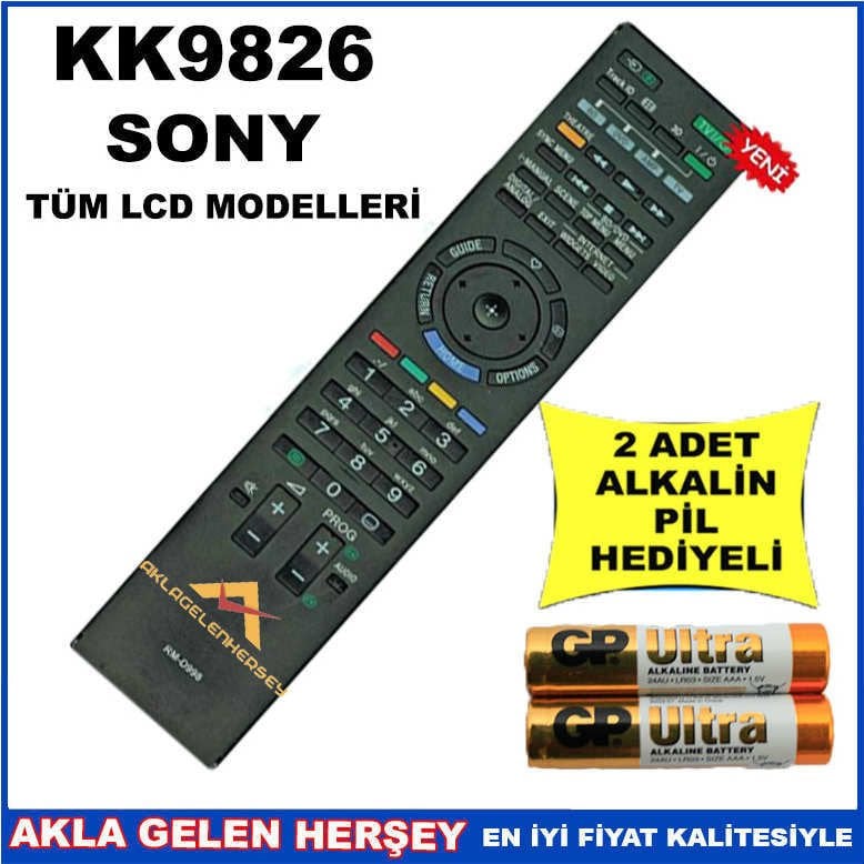 SONY LCD-PLAZMA TELEVİZYON KUMANDASI KK9826