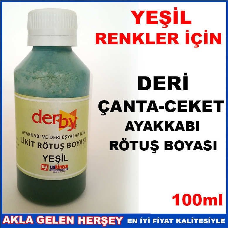 YEŞİL RENK DERİ ÇANTA CEKET AYAKKABI RÖTUŞ BOYA