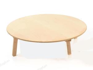 Katlanır Ahşap Ayaklı Mat Ahşap Yüzet Yufka Hamur Ve Yer Sofrası Ø80 cm