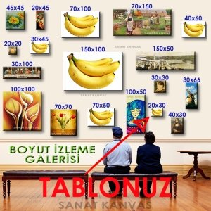 SALKIM MUZLAR 7 değişen ölçü ORİJİNAL KANVAS TABLO