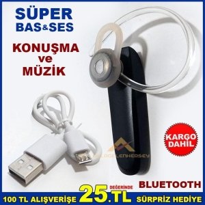 ÇİFT ÇİPLİ BLUETOOTH KULAKLIK KONUŞMA ve MÜZİK
