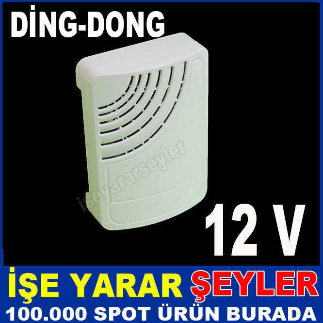 DİNG DONG PİLLİ ELEKTRONİK KAPI ZİLİ 12V