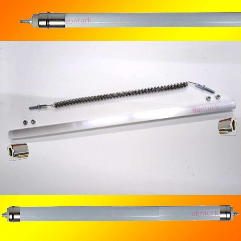 Cam ve Tel Birlikte 2500W Resistans Tel + 55cm Cam Kumtel Ecoray İnfrared Isıtıcı Filament Buzlu Cam