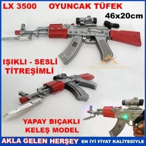 SESLİ IŞIKLI TİTREŞİMLİ LX 3500 OYUNCAK TÜFEK