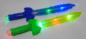 Pille Çalışan Sesli ve Işıklı 46cm Boyunda Tırtıklı Oyuncak Kılıc Savaş Oyuncakları