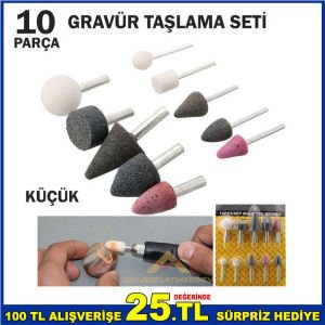 10p DEĞİŞİK ŞEKİLLERDE HOBİ GRAVÜR TAŞLAMA SETİ