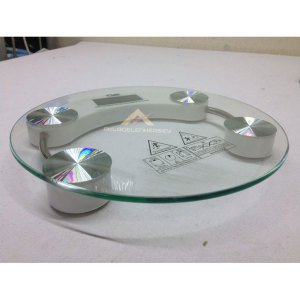 26cm Çapında Kişisel Dijital Baskül Lcd Ekran Otomatik Açıp Kapanan Cam Platform Tartı Max 150kg