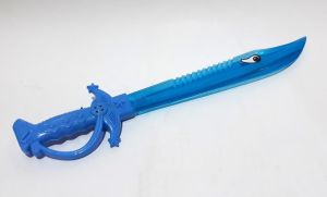 Pille Çalışan Sesli ve Işıklı 37cm Boyunda Eğimli Oyuncak Kılıc Savaş Oyuncakları