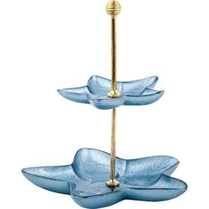 Dekoratif Şık Sigma Yıldız 2 Katlı Kurabiyelik 26 cm Yüksekliğinde